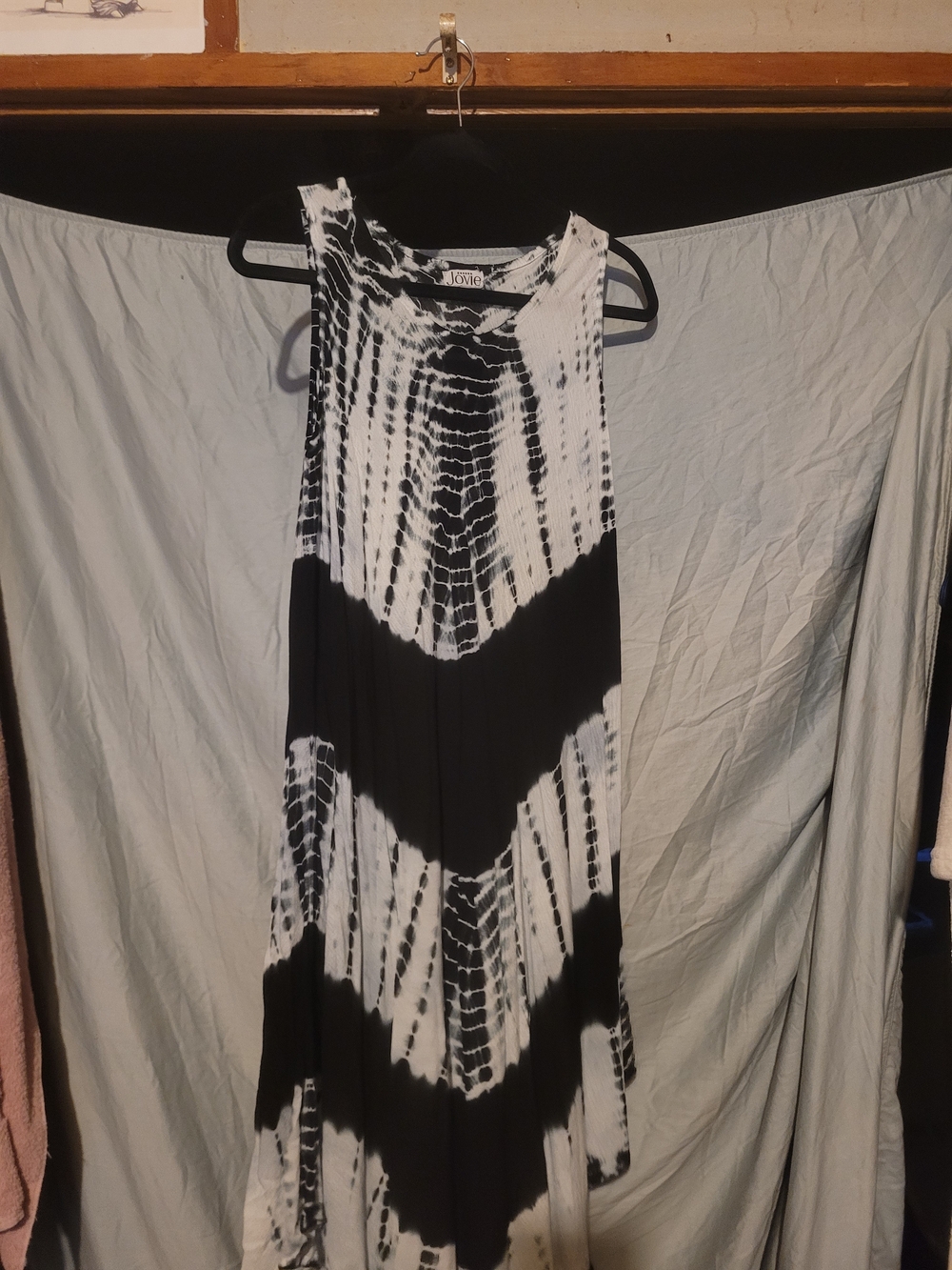Love Tie-Dye Black & White Maxi Dress